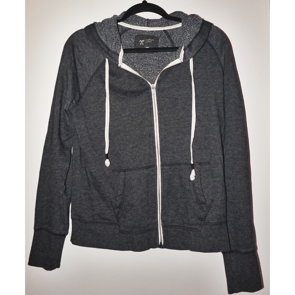 Arizona Jeans Gray Zip Up Sweatshirt
